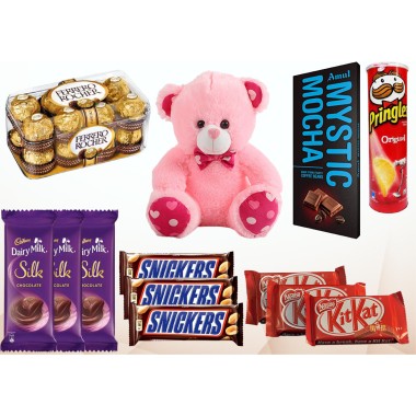 Chocolates &Teddy Bear Combo